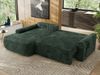 Ecksofa, L-förmiges, lose Kissen, DL-Schlaffunktion, (H 100 x T 187 x B 273 cm) - CUBO L - Cord Grün - linke Seite Bild 3