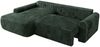Ecksofa, L-förmiges, lose Kissen, DL-Schlaffunktion, (H 100 x T 187 x B 273 cm) - CUBO L - Cord Grün - linke Seite Bild 5