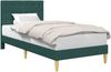 vidaXL Bettrahmen mit Kopfteil Dunkelgrün 100 x 200 cm Stoff 42027776 Bild 2