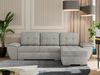 Universelles Ecksofa mit Schlaffunktion, Bettkasten und losen Kissen, gesteppte Sitzfläche - UMBRIA - Hellgrau Stoff Bild 3