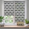 Sekey Doppelrollo Wellen Klemmfix ohne Bohren 130x150cm, Wellen Dunkelgrau Bild 2