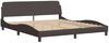 vidaXL Bettgestell "Dover" Dunkelbraun 180x200 cm Stoff 373228 Bild 3