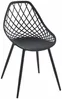 Vente-unique - MALAGA Garden dining set Metall Schwarz - B 49 cm x H 84 cm x L 54,5 cm Bild 3