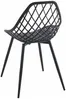 Vente-unique - MALAGA Garden dining set Metall Schwarz - B 49 cm x H 84 cm x L 54,5 cm Bild 5