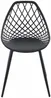 Vente-unique - MALAGA Garden dining set Metall Schwarz - B 49 cm x H 84 cm x L 54,5 cm Bild 4