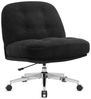 IWMH Chefsessel Dick Schreibtischstuhl mit Rollen, Cordstoff Bürostuhl ohne Armlehnen (Lesesessel mit 15cm dickem Sitzkissen), Höhenverstellbar Drehstuhl für Schlafzimmer Wohnzimmer Schminktisch Bild 4