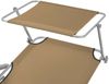 vidaXL Sonnenliege Klappbar mit Sonnenschutz Stahl Taupe 44297 Bild 5
