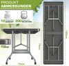 tillvex Gartentisch klappbar anthrazit 180x75cm | Buffettisch Kunststoff mit Tragegriff | Klapptisch für Garten Terrasse und Balkon | Campingtisch 6 Personen Bild 2