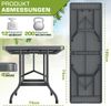 tillvex Gartentisch klappbar anthrazit 180x75cm | Buffettisch Kunststoff mit Tragegriff | Klapptisch für Garten Terrasse und Balkon | Campingtisch 6 Personen Bild 2