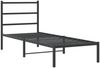 vidaXL Bettgestell mit Kopfteil Metall Schwarz 75x190 cm 355355 Bild 3