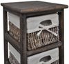 vidaXL Korbregal Holz mit 3 Körben Braun 240799 Bild 3