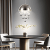 LED Hängeleuchte, Kristalle, Nickel-matt, Blumen, H 120 cm Bild 4