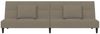 vidaXL Schlafsofa 2-Sitzer mit 2 Kissen Hellgrau Samt 375807 Bild 4