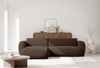 Selsey 'Emia' Ecksofa mit Chenillebezug und Schlaffunktion, Braun, links Bild 2