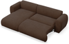 Selsey 'Emia' Ecksofa mit Chenillebezug und Schlaffunktion, Braun, links Bild 4