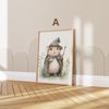 Magisch Waldtiere Kinderzimmer Aquarell Maus Frettchen Frosch Poster · Kinderzimmer Bilder · Wand Deko · Kunst Druck · Deko Print ohne Rahmen - 50 x 70 cm / A Bild 2