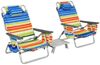 COSTWAY Campingstuhl Strandstühle mit Tisch (3 St), klappbar & 5 fach verstellbar Bild 2