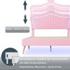 Bett 90x200 cm aus PU-Kunstleder mit LED-Leiste und verstellbarem Kopfteil – kindgerechtes Design in Pink Bild 5