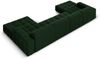 Micadoni Panorama Sofa Jennifer 6-Sitzer Samt Flaschengrün Bild 3