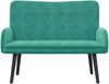 vidaXL 2-Sitzer Sofa Türkis 115 x 61 x 87 cm Samt (V) 42028922 Bild 4