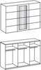 Schwebetürenschrank Kleiderschrank 270 cm Spiegel Zubehör Einlegeb. in Weiß Grau Bild 5