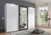 Schwebetürenschrank Kleiderschrank 270 cm Spiegel Zubehör Einlegeb. in Weiß Grau Bild 2