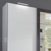 Schwebetürenschrank Kleiderschrank 270 cm Spiegel Zubehör Einlegeb. in Weiß Grau Bild 3