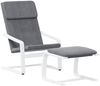 vidaXL Relaxsessel mit Hocker Dunkelgrau Stoff 3154414 Bild 3
