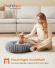 FEANDREA Hundebett, Katzenbett, Donut Kissen, waschbar, weiche Polsterung, rutschfest, grau Bild 2