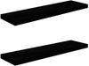 vidaXL Schweberegale 2 Stk. Hochglanz-Schwarz 90x23,5x3,8 cm MDF 323776 Bild 2