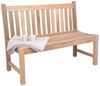 Teak Gartenbank SOLO 2-Sitzer 120 cm ohne Armlehne Bild 2