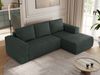 Ecksofa mit Schlaffunktion, Bettkasten und losen Kissen für das Wohnzimmer - TRENTINO - Dunkelgrau Stoff - rechts Bild 4