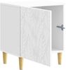 vidaXL Nachttisch Hochglanz Weiß 43 x 34,5 x 50 cm Holzwerkstoff 895033 Bild 2