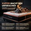 Arensberger Kupfermatratze mit Federkern & Kupferschaum + integrierter Topper | 160x200 cm Höhe 25cm | Härtegrad H3/ H4 | Taschenfederkern Matratze | Rollmatratze | ergonomisch Bild 4