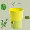 4er Set Kräutertopf mit Bewässerungssystem Kräutertopf Küche Indoor Kräutergarten Fensterbank Blumentopf Selbstbewässerungstopf Basilikum Pflanzentopf Grün 11 cm Bild 2