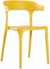 Lüllmann Besucherstuhl 4er Set Designerstuhl aus Polypropylen, mit Armlehnen gelb (Spar-Set, 4 St), Designerstuhl aus Kunststoff, robust, pflegeleicht Bild 2