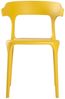 Lüllmann Besucherstuhl 4er Set Designerstuhl aus Polypropylen, mit Armlehnen gelb (Spar-Set, 4 St), Designerstuhl aus Kunststoff, robust, pflegeleicht Bild 3