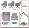 Mendler 'HWC-K32' Esszimmerstuhl, Auto-Position, Stoff / Textil in Wildleder-Optik Bild 2