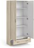 Spell Kleiderschrank 2 Türen 1 Schublade Eichenstruktur Schlafzimmer Schrank Bild 4