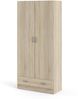 Spell Kleiderschrank 2 Türen 1 Schublade Eichenstruktur Schlafzimmer Schrank Bild 2