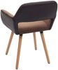 Esszimmerstuhl HWC-A50 II, Stuhl Küchenstuhl, Retro 50er Jahre Design ~ Kunstleder/Stoff, hellbraun, helle Beine Bild 3