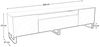 Beautysofa TV-Schrank Modernes RTV-Kabinett mit gefräster Front für Kaleidoskop-Muster CAL B:200/H:53/T:41cm, Moderne Metallbeine Bild 2