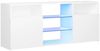 vidaXL TV-Schrank mit LED-Leuchten Weiß 120x30x50 cm 804301 Bild 5