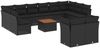 vidaXL 13-tlg. Garten-Sofagarnitur mit Kissen Schwarz Poly Rattan 3256244 Bild 2