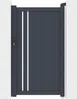 Vente-unique - TOROMA Side gate Metall Grau - B 4,6 cm x H 176 cm x L 100 cm Bild 3