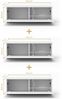 AX LIVING Lowboard TV Kommode 3x100 Barvo Weiß Matt/Hochglanz Stehend Bild 5