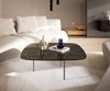 Couchtisch Edge Boot 90x90 cm Keramik Emperador Extra Lucidato Dunkelbraun Trive Edelstahl gebürstet Bild 2