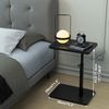 IBUYKE Beistelltisch C Form 360° Rotierbarer Höhenverstellbar Sofatisch Bild 2
