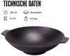 Grillfürst Gusseisen Wok XL mit 2 Griffen Ø 38 cm Bild 2