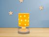 LED Akku Tischleuchte Sonnengelb mit Mond & Sternen per USB aufladbar, Höhe 20cm Bild 4